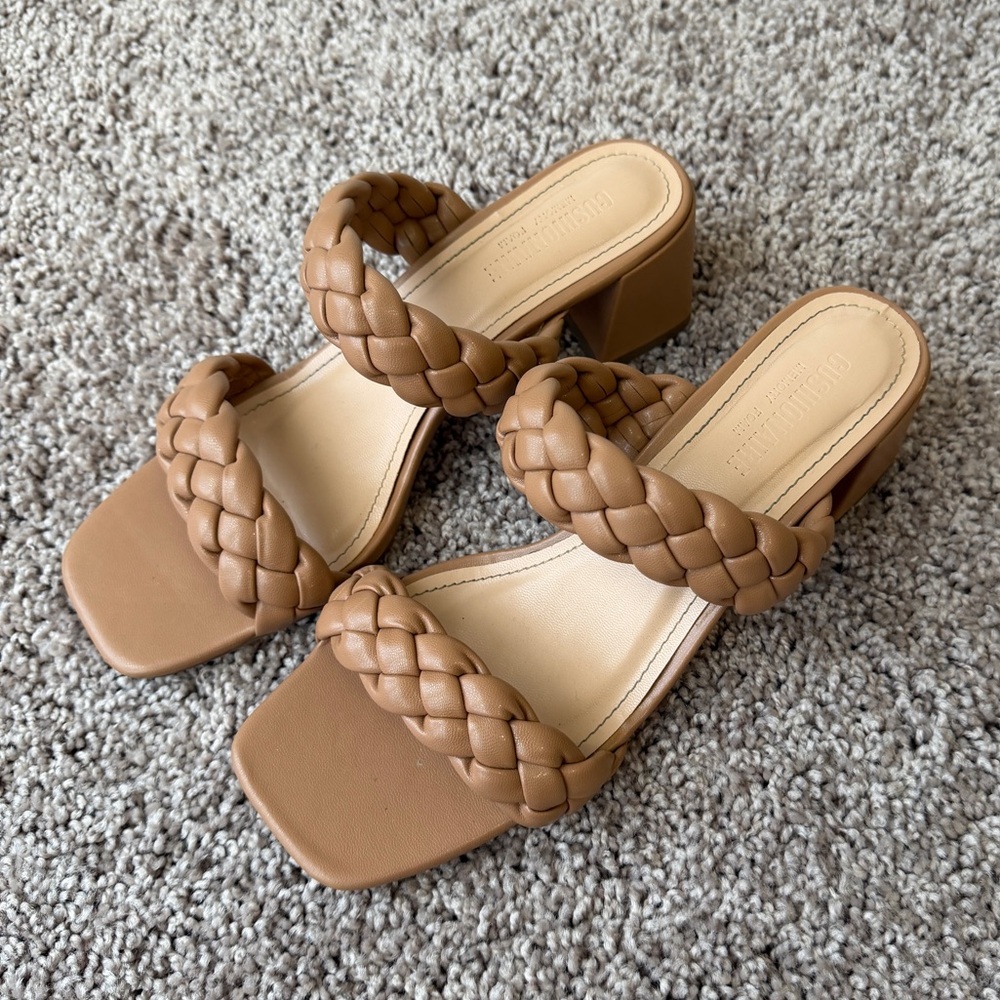 Braided Brown Heels